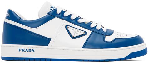 prada blue and white|Prada platform sneaker.